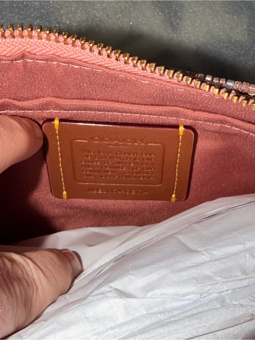Authentic Coach Pink Beaded Signature Shoulder Bag - Picture 3 of 5